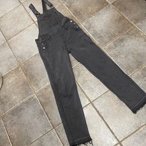 Black Relaxed Fit Overalls